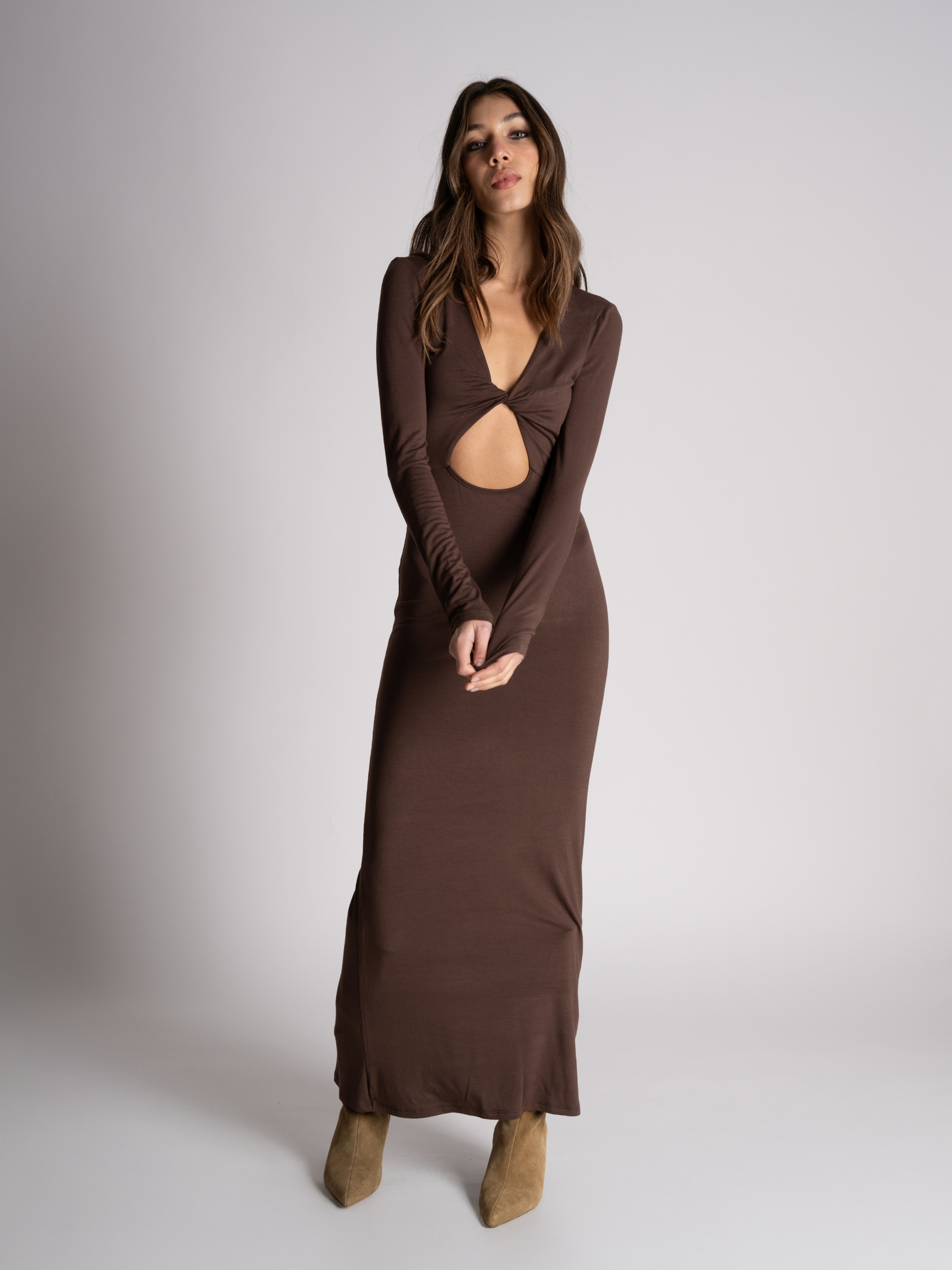 VESTIDO CHIARA CAFÉ