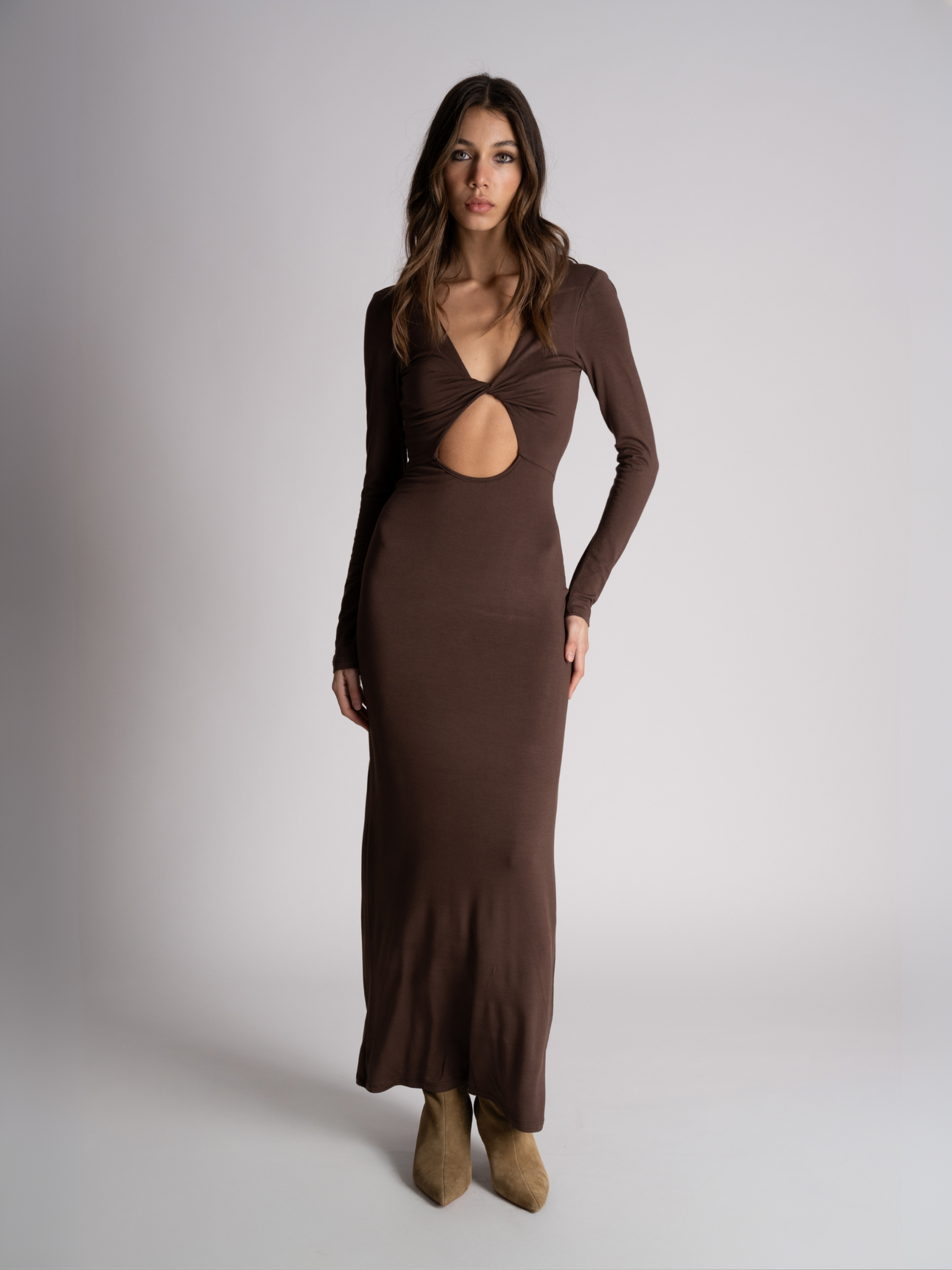 VESTIDO CHIARA CAFÉ