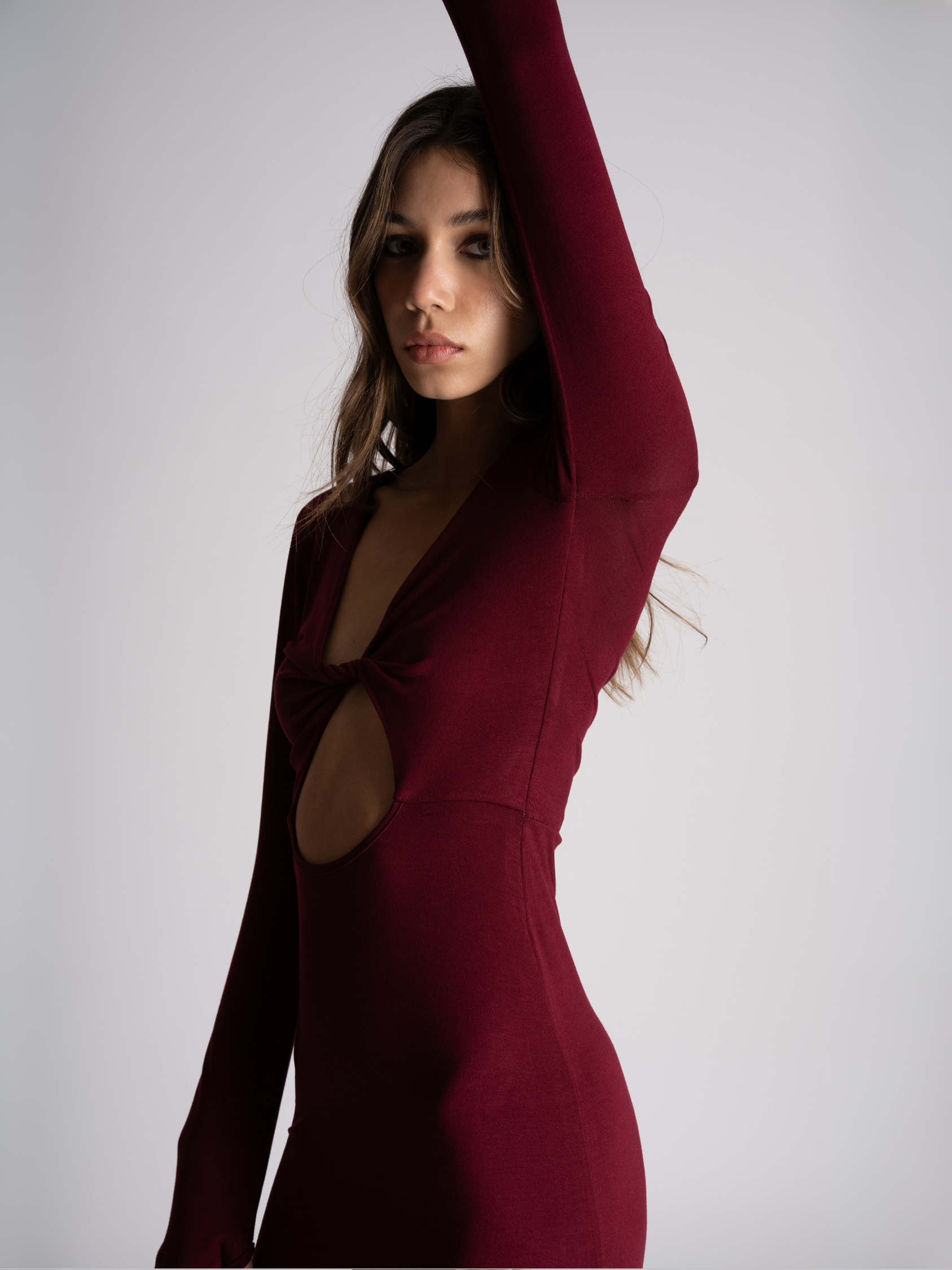 VESTIDO CHIARA BURDEO