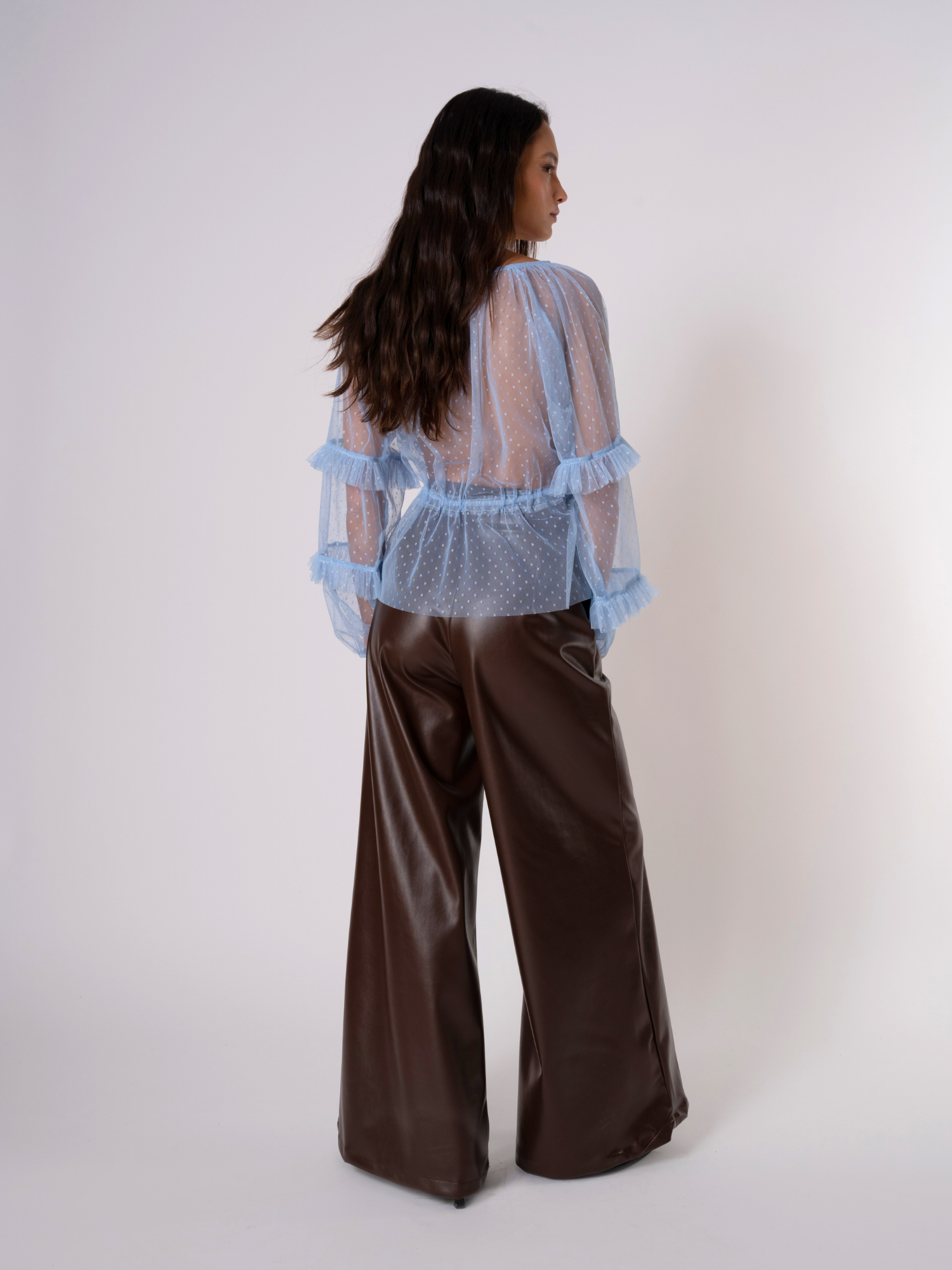 PANTALON GIULIA ECOCUERO CAFÉ