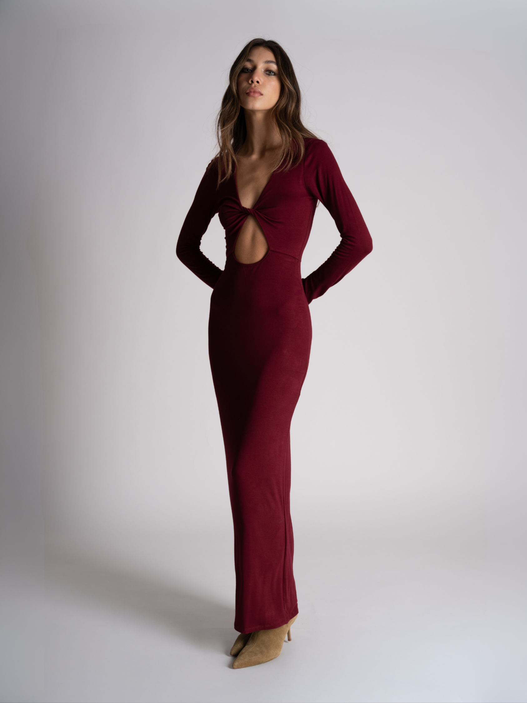 VESTIDO CHIARA BURDEO
